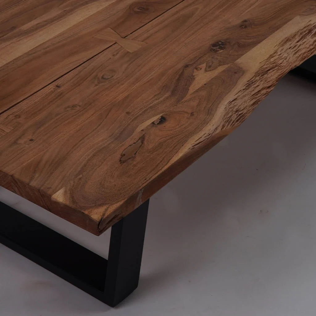 Acacia Wood & Iron Coffee Table X528778