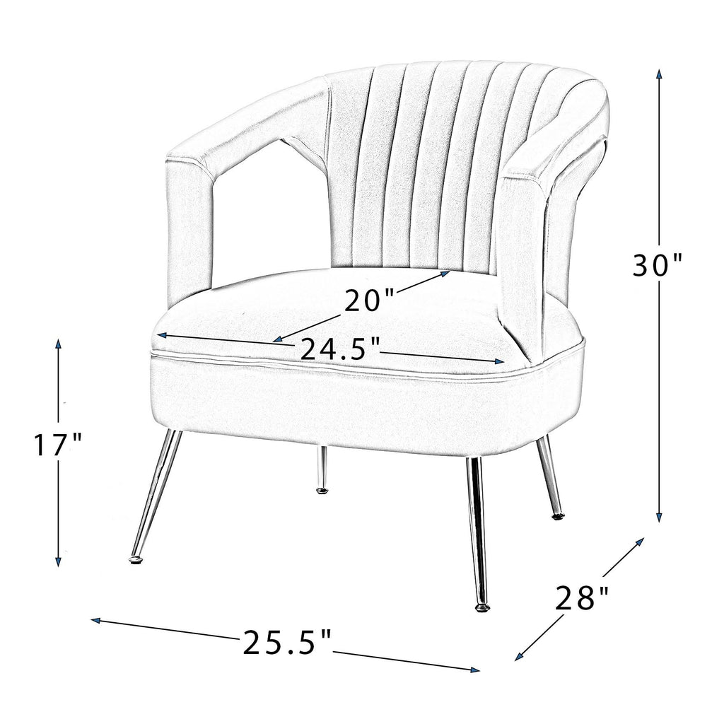 Grey Tufted Accent Barrel Chair F6266