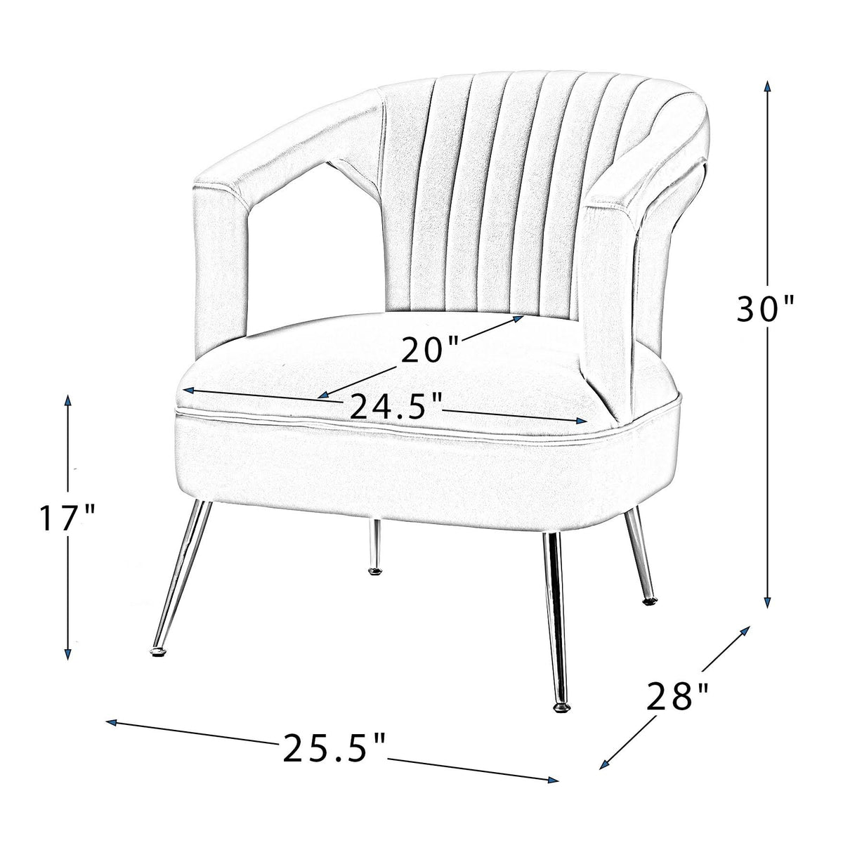 Grey Tufted Accent Barrel Chair F6266