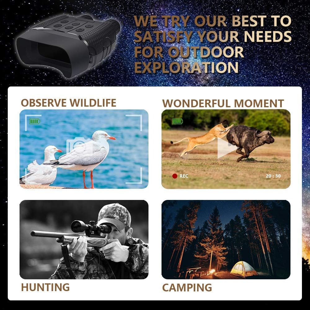 Night Vision Goggles Digital Binoculars Infrared 960P Water-Resistant P801