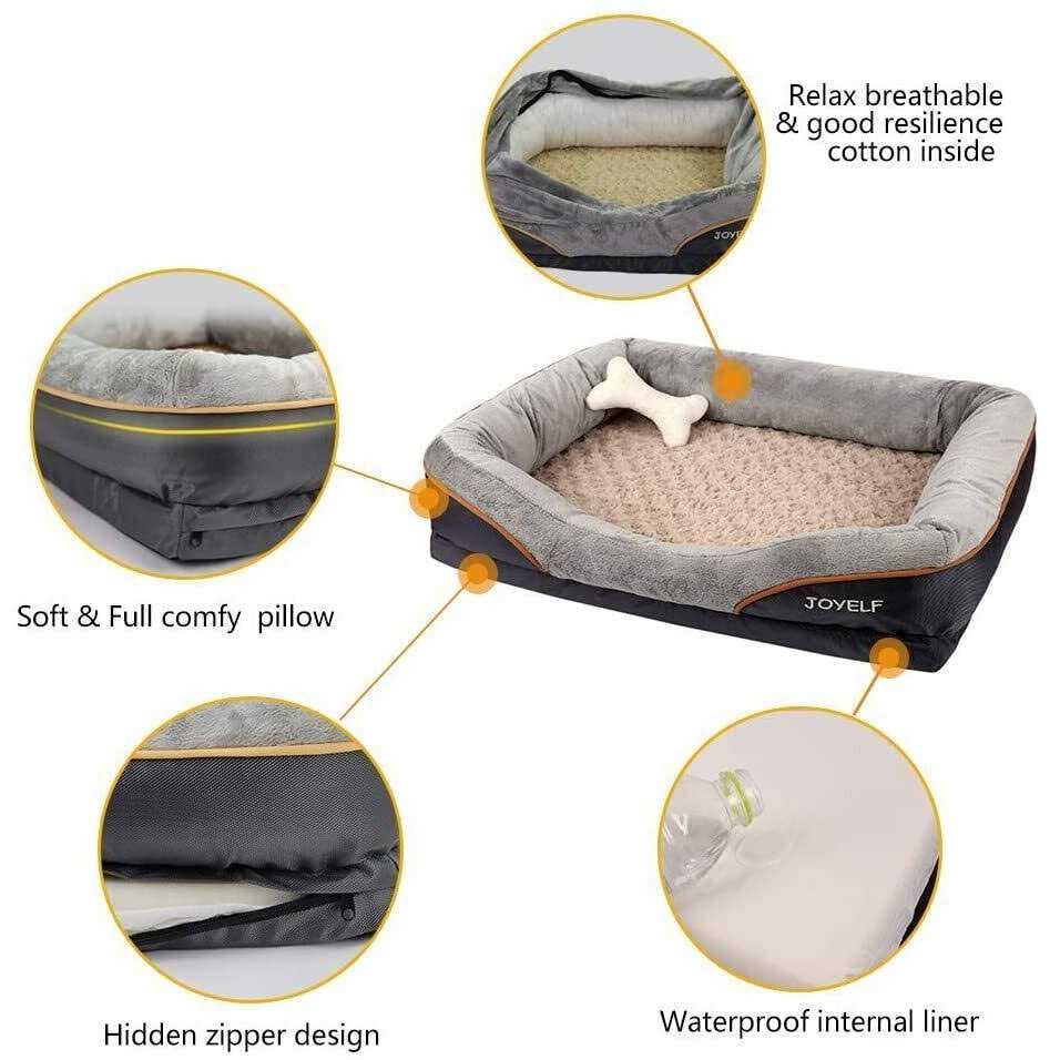 Large Memory Foam Orthopedic Dog Bed with Washable Cover Z594
