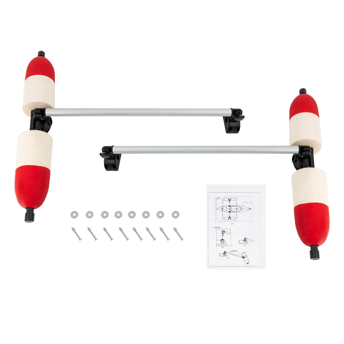 Kayak Canoe PVC Aluminum Stabilizer System Outrigger Arms Fishing Kit K566