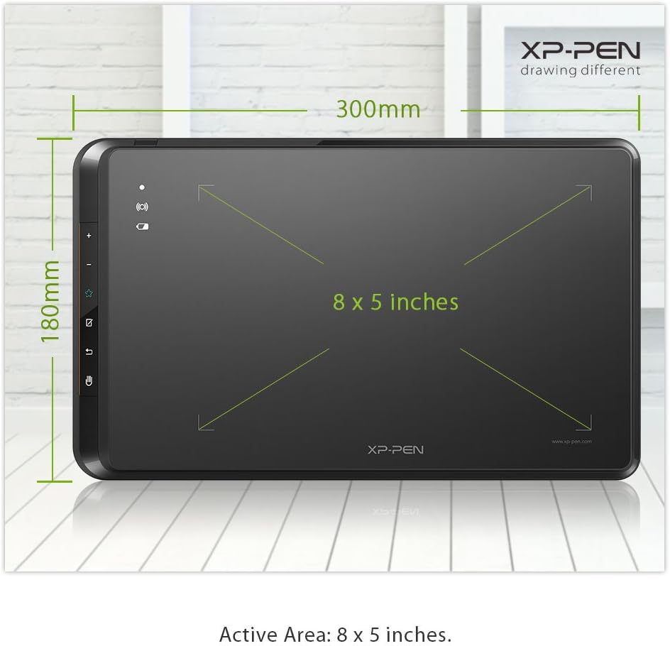 Wireless 2.4G Graphics Drawing Tablet with Battery-Free Passive Stylus, Pack of 2 A337941