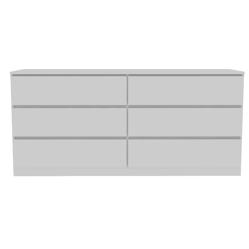6 Drawer Double Dresser Light Gray J755705