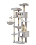 71-Inch Multi-Level Cat Tree with Hammock and 2 Top Perches E8660