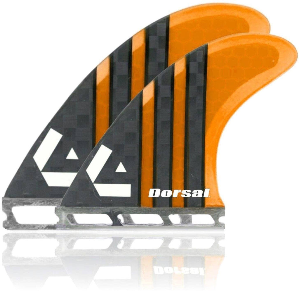 Surfboard Fins Quad Set (4) Honeycomb Orange T488481