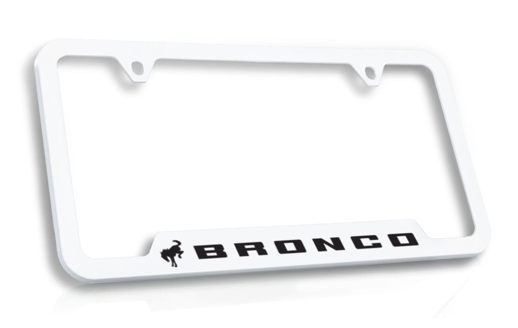 White Plastic License Plate Frame P30011