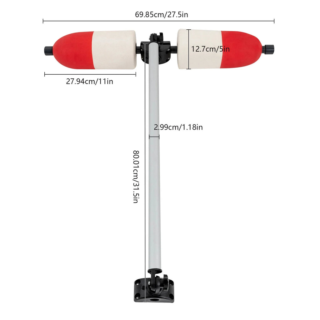Kayak Canoe PVC Aluminum Stabilizer System Outrigger Arms Fishing Kit K566