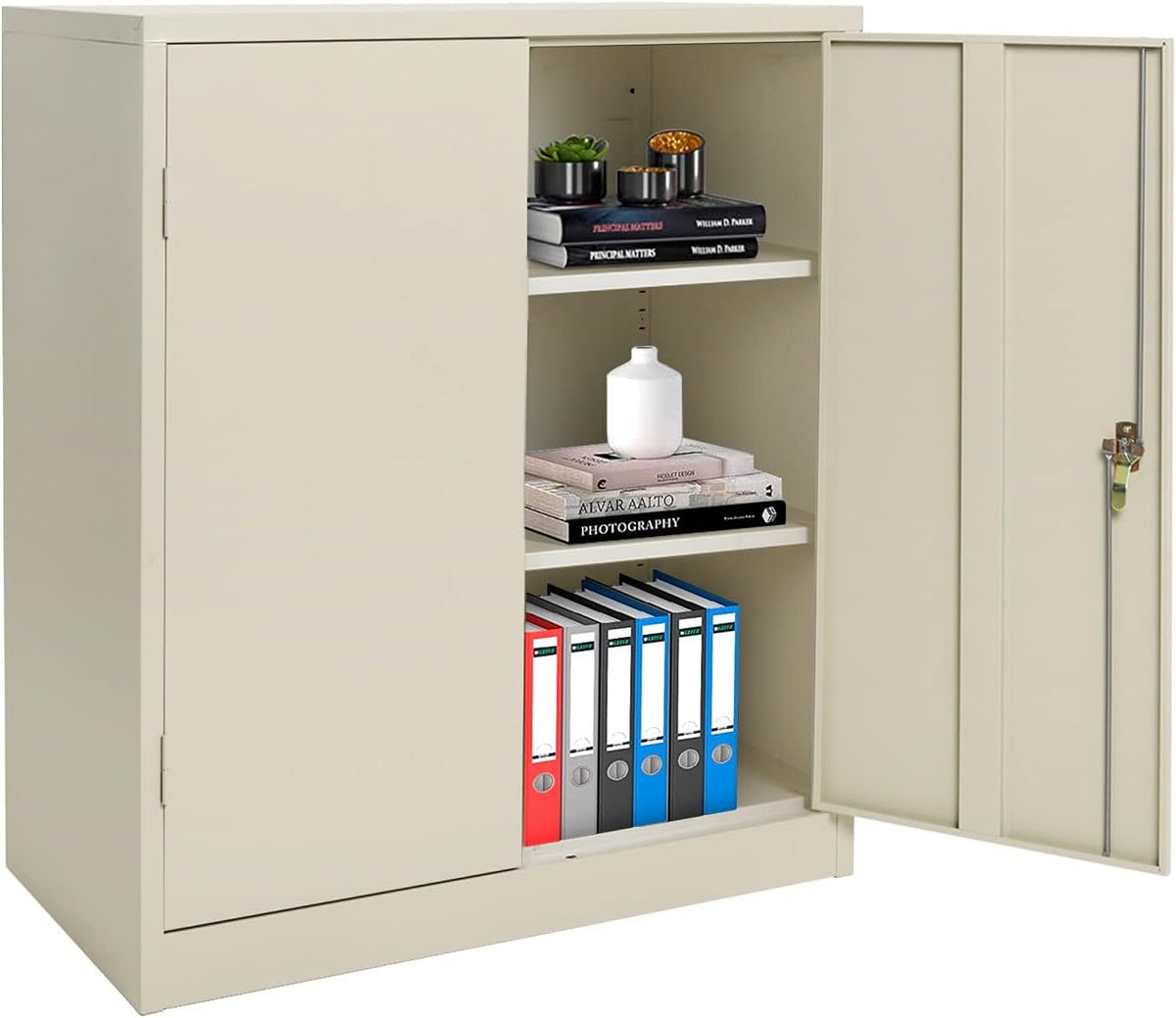 Black Locking Steel Storage Cabinet with 2 Doors V2289