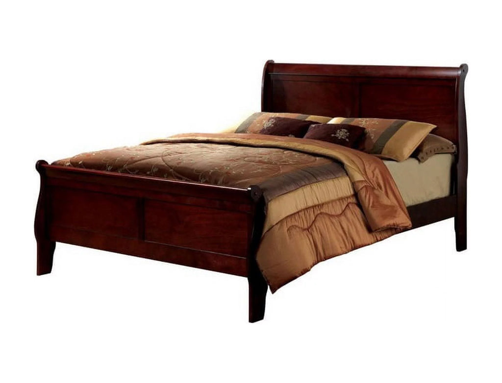 Queen Size Cherry Solidwood Sleigh Bed K749812