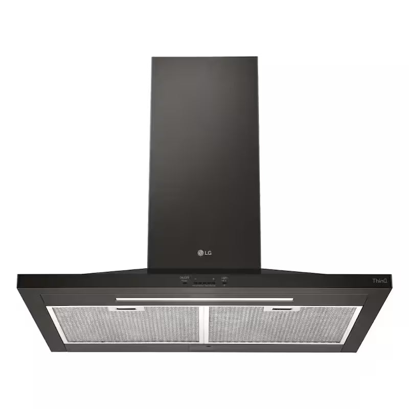 36 in. Smart Wall Mount Range Hood Black Stainless Steel Y3401
