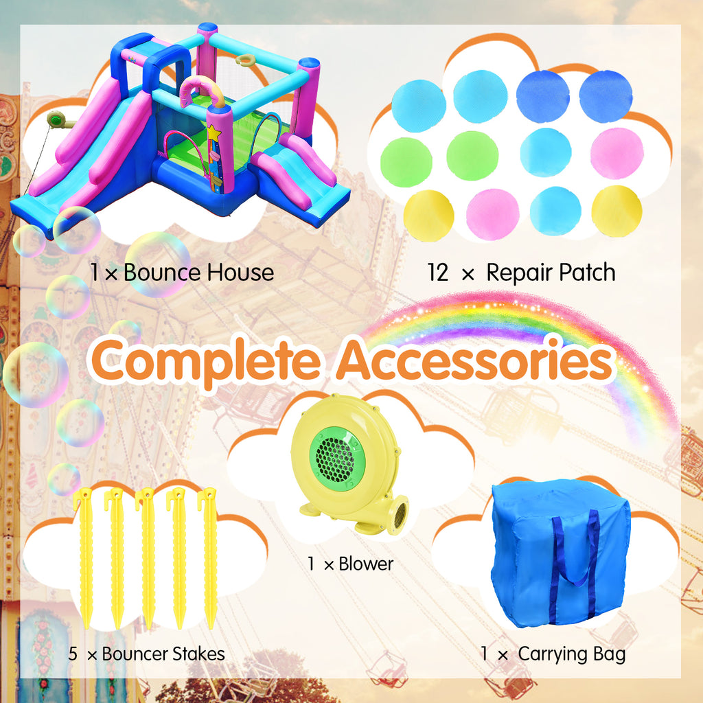Inflatable Bounce Castle with Dual Slides J5446