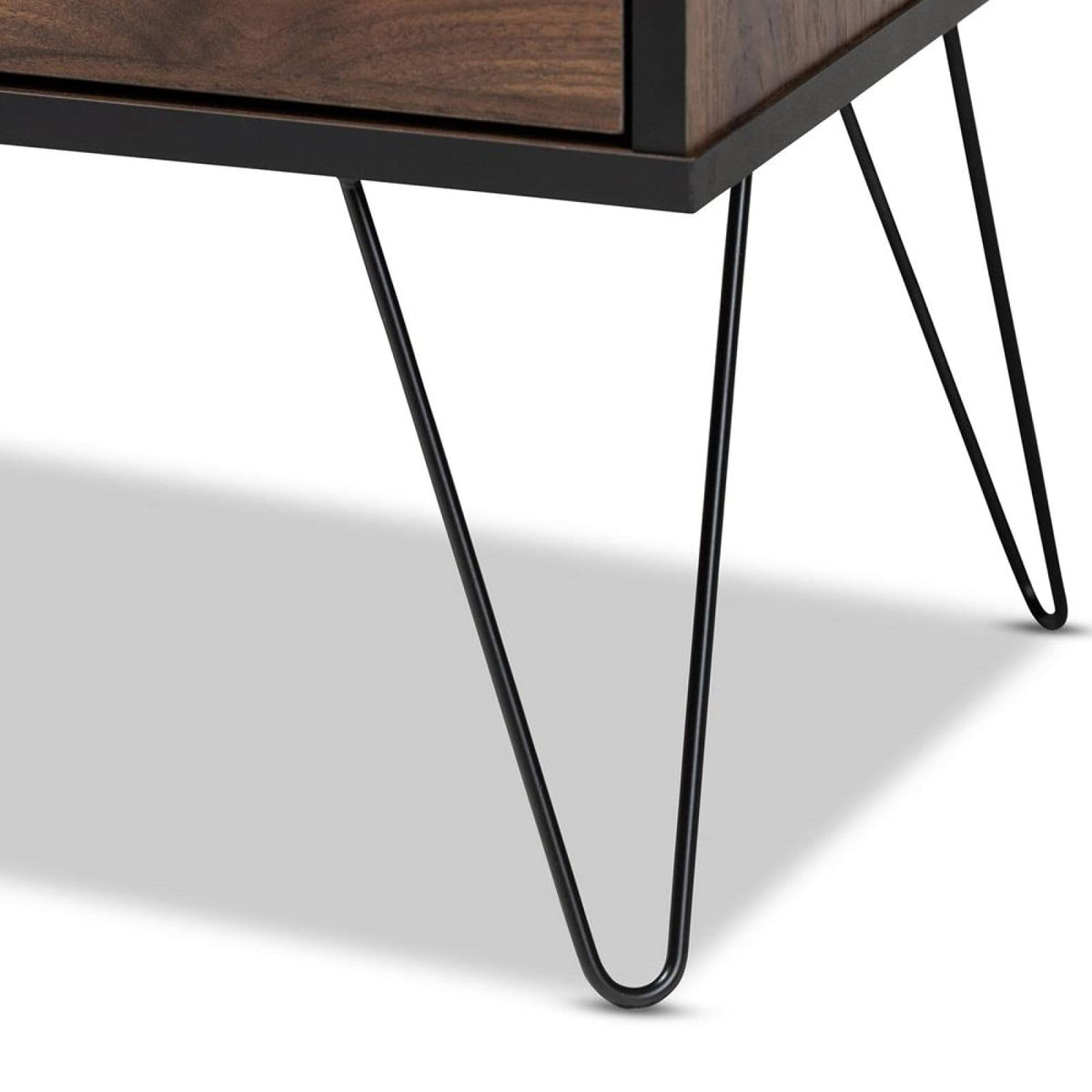 Walnut Brown 1-Drawer Wood Bookcase J810241