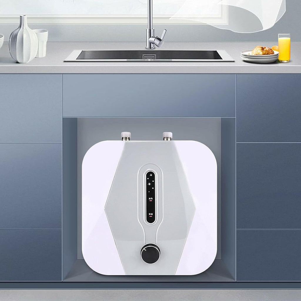 1500W 8L 110V Compact Instant Electric Tank Hot Water Heater IPX4 Mini Tankless Shower 75 ℃ U357013