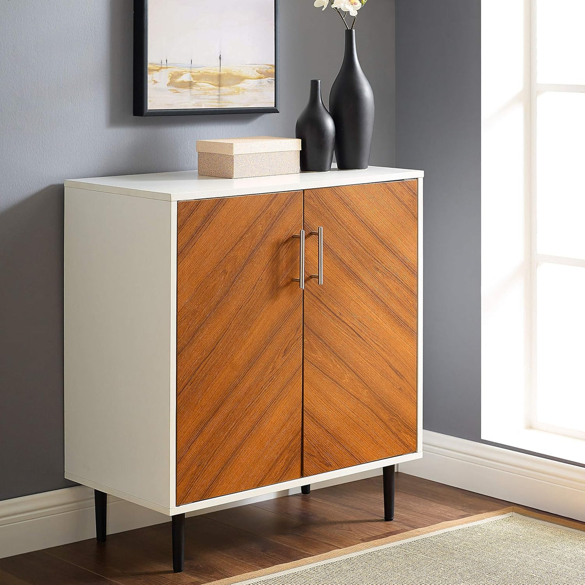 White 2 Door Accent Cabinet S82985
