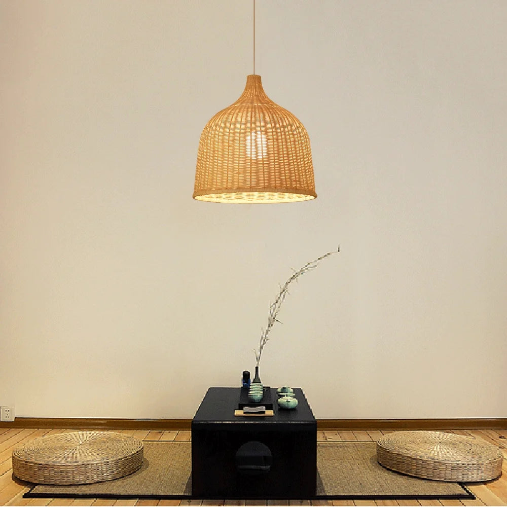Bamboo Rattan Hanging Lamp Shade 17.72" Y92890