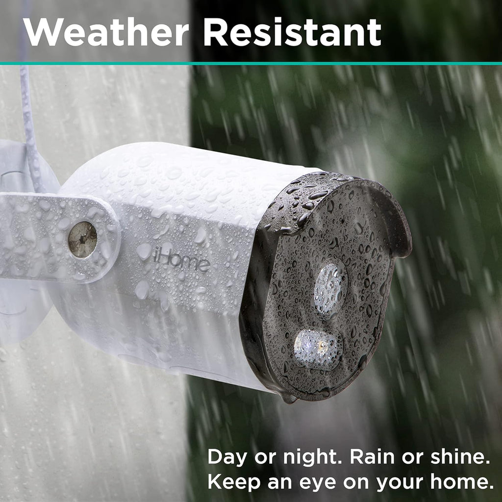 1080p HD Weatherproof WiFi Security Camera with 2-Way Audio C773486