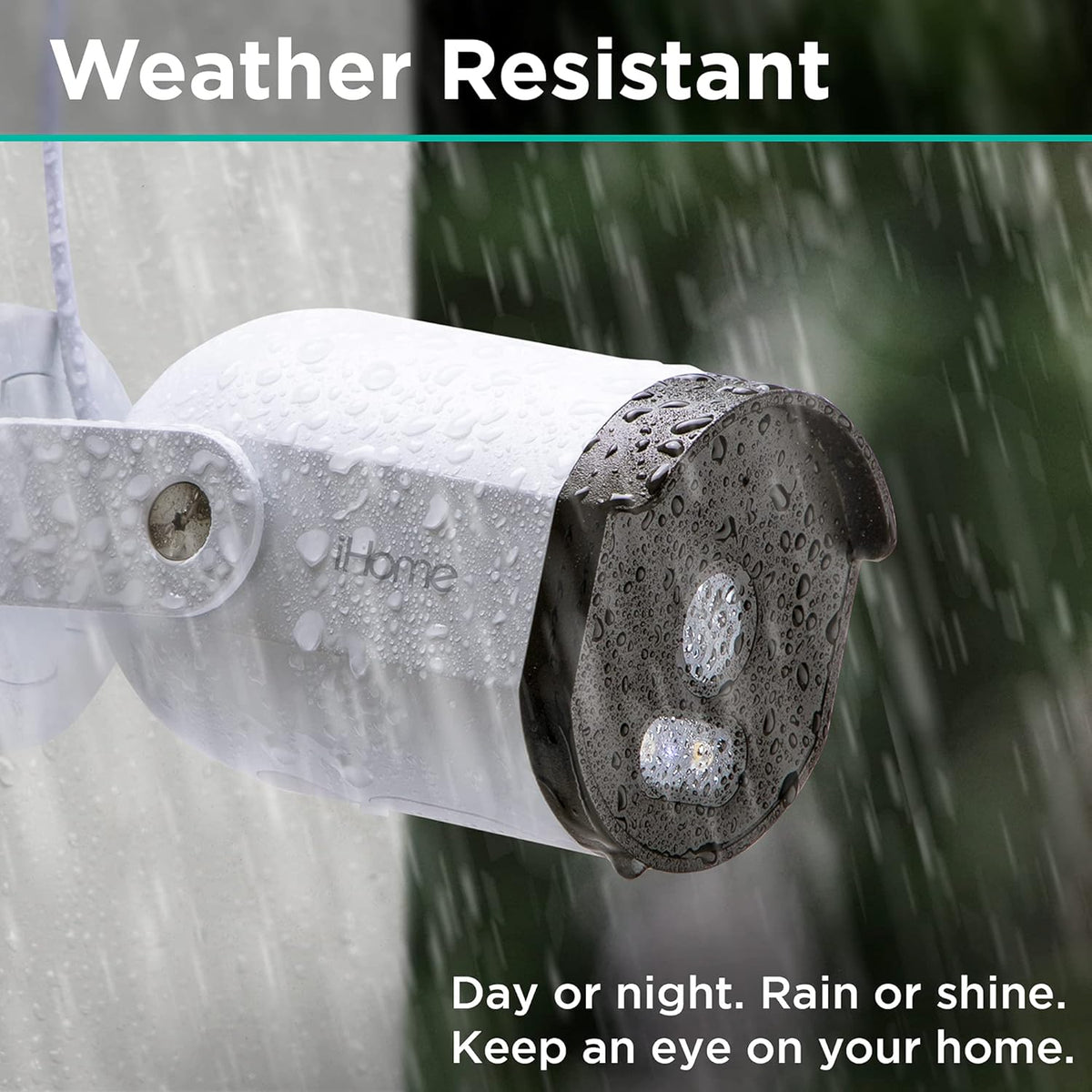 1080p HD Weatherproof WiFi Security Camera with 2-Way Audio C773486