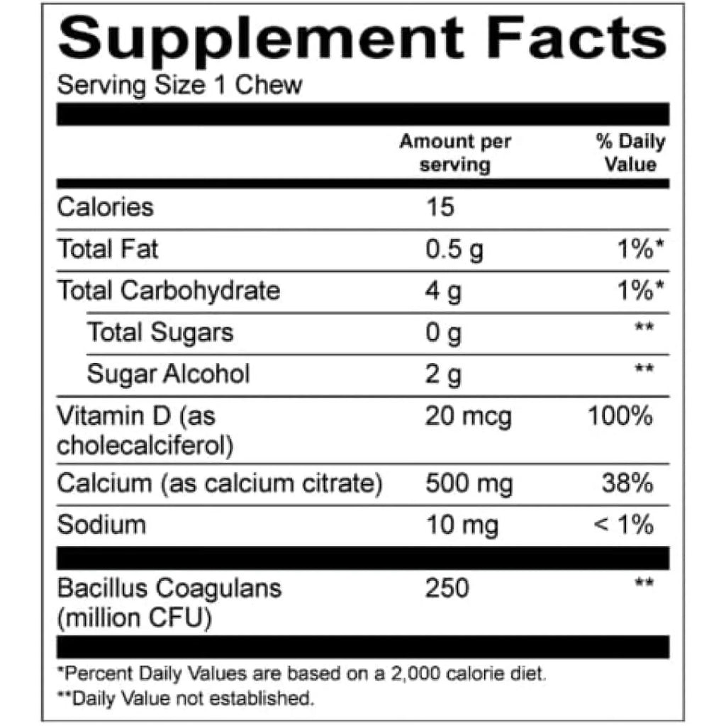Chewable Vitamin Pack with Iron and Calcium Citrate X10370