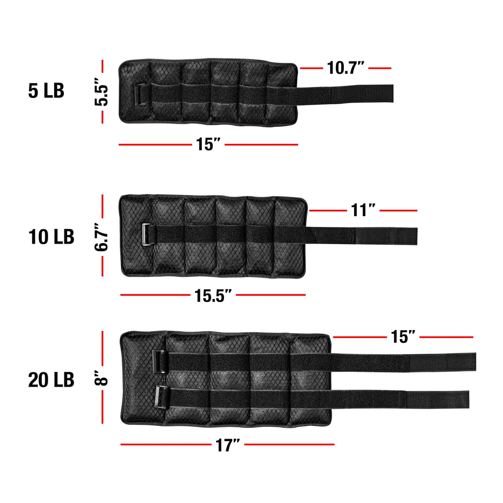 Adjustable Wrist Ankle Weights 10-Pound Pair X526198