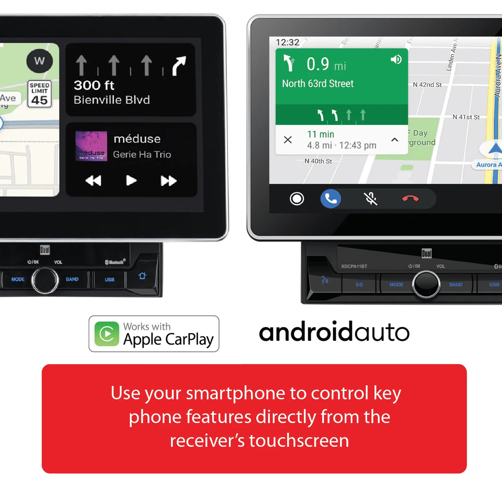 10.1 Double DIN Car Stereo with Apple CarPlay Android Auto C368026