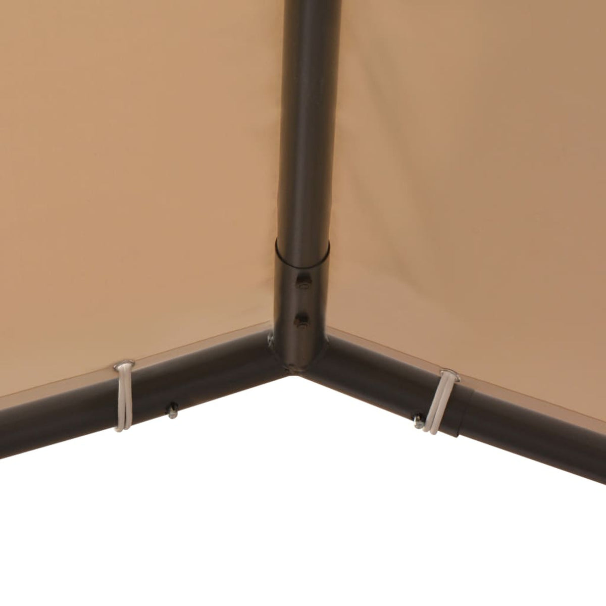 Beige Steel Frame Garden Canopy Tent Sun Shelter 13ft x 13ft x 8.5ft A287452