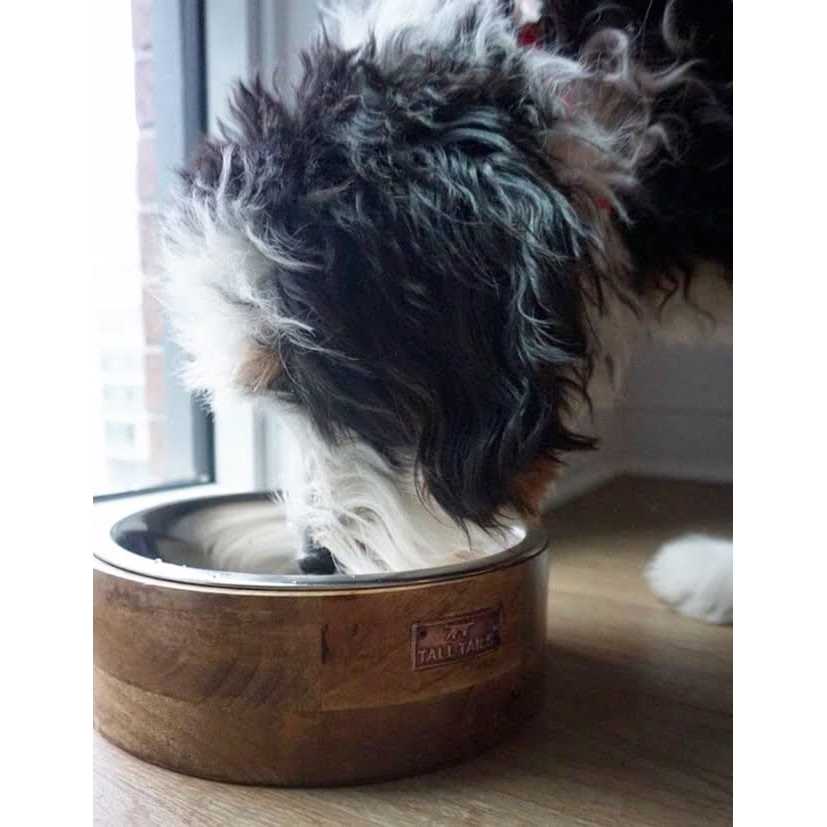 Wood Dog Bowl M604