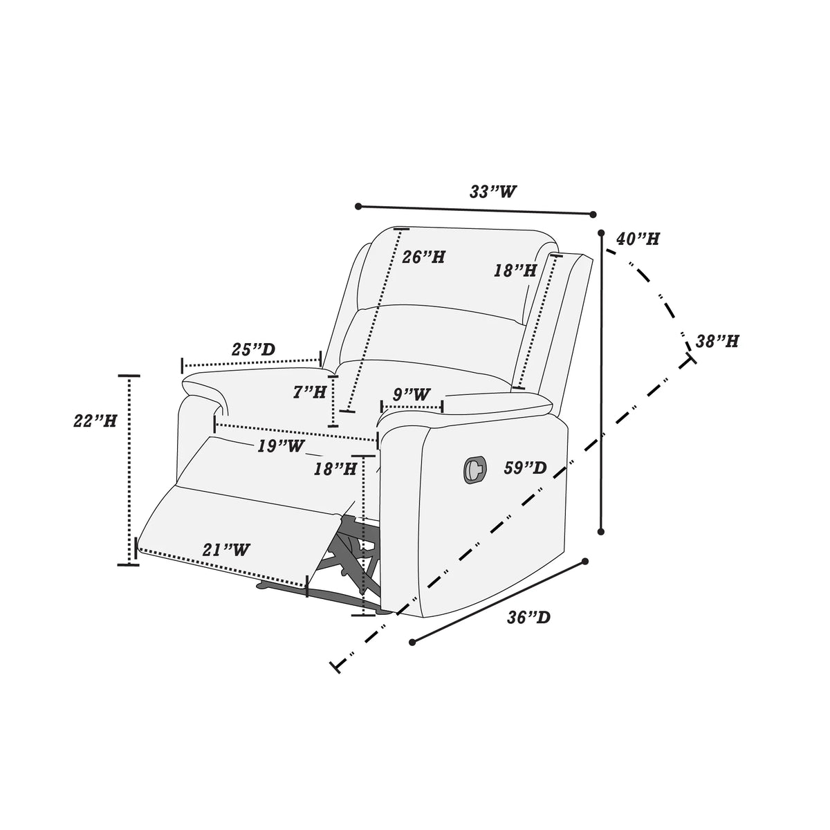 Manual Recliner U898
