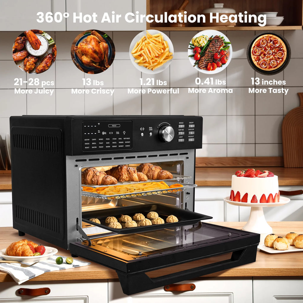 32QT 21 in 1 Air Fryer Toaster Oven Stainless Steel S56675