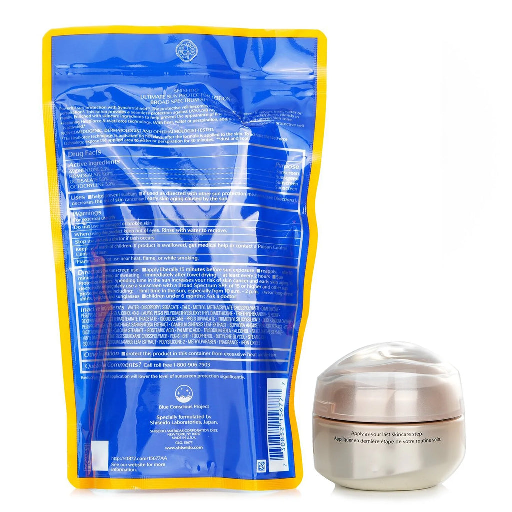 Ultimate Sun Protector Lotion SPF 50+ Sunscreen and Wrinkle Smoothing Eye Cream 2pcs I193223