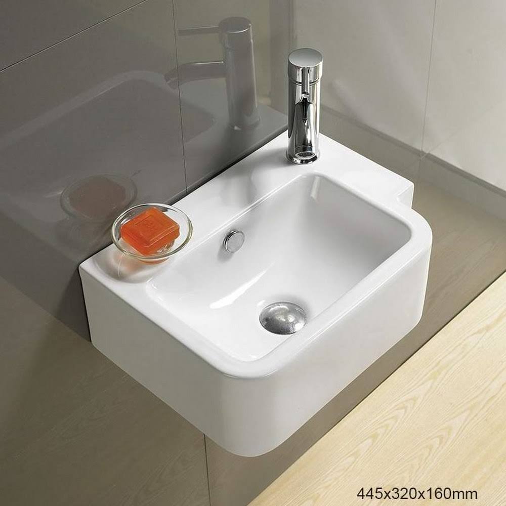 17.5 in. Rectangle Wall Mount White Vessel J470