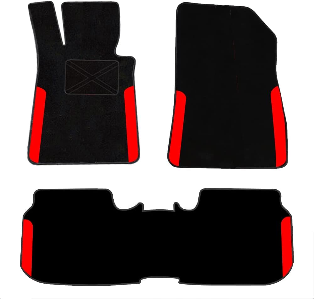 Black Red Polyester Car Floor Mats for TRAX 2019 M15447