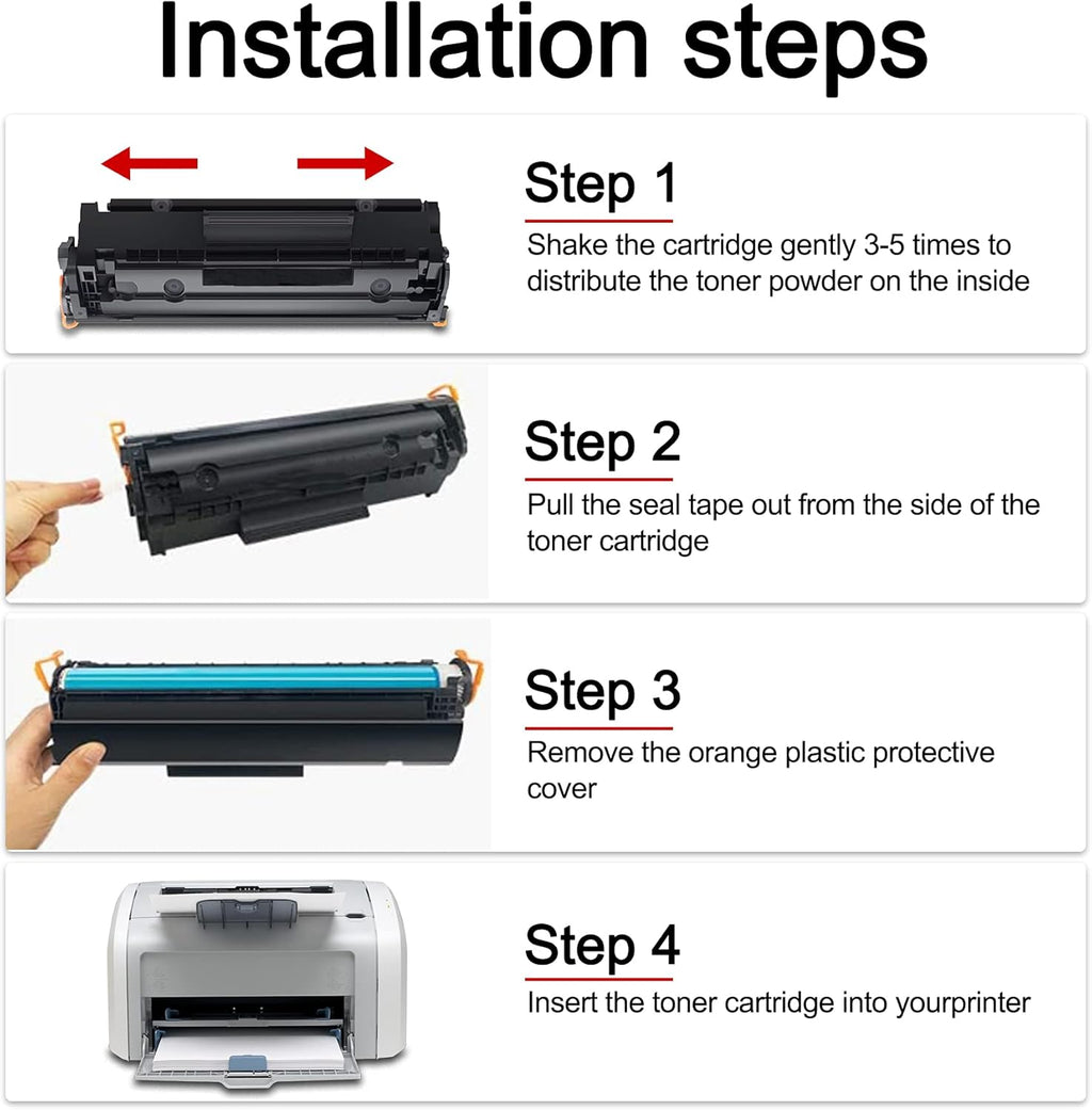 1 Pack 12A Q2612A Toner Cartridge B594074