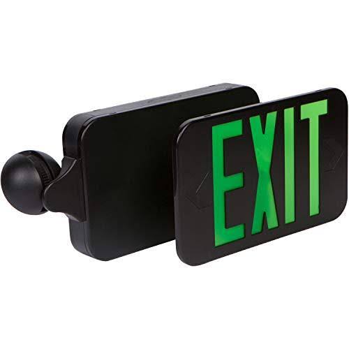 Micro Combo LED Exit Emergency Light Black Housing O1535