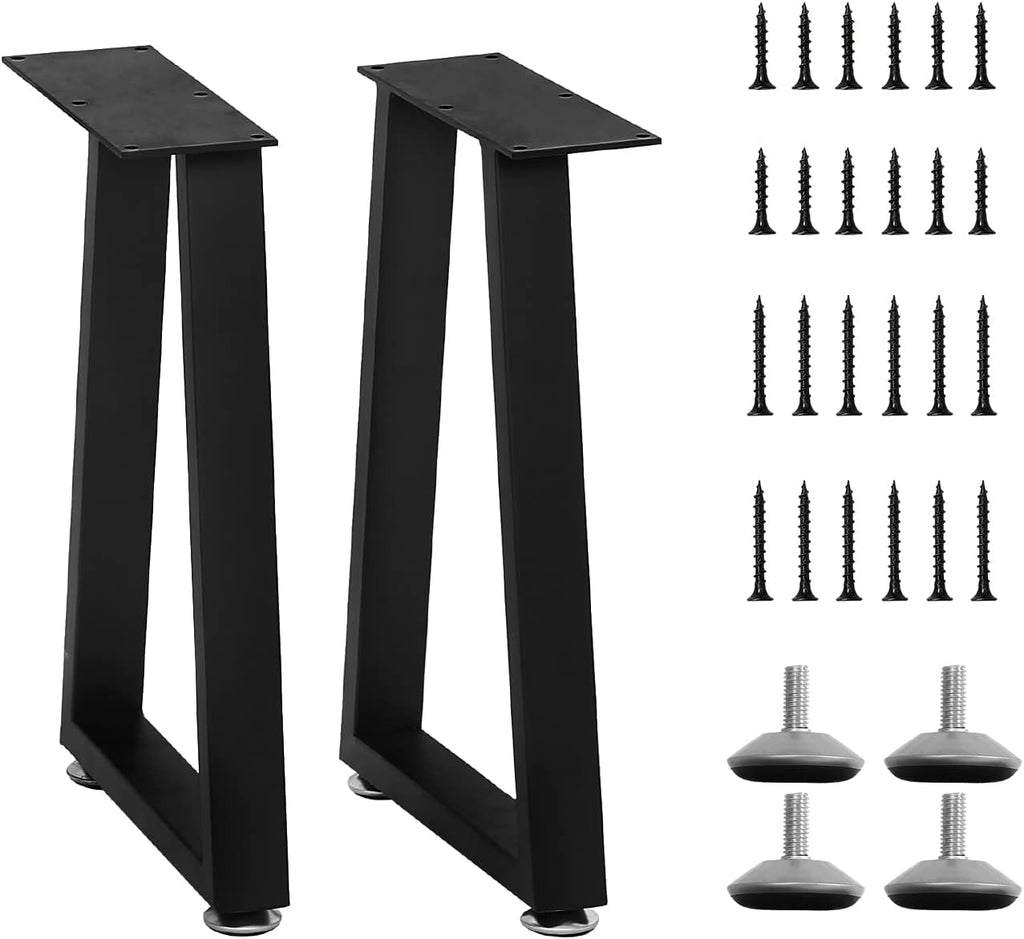 28 Inch Adjustable Metal Furniture Legs 2PCS Black A166