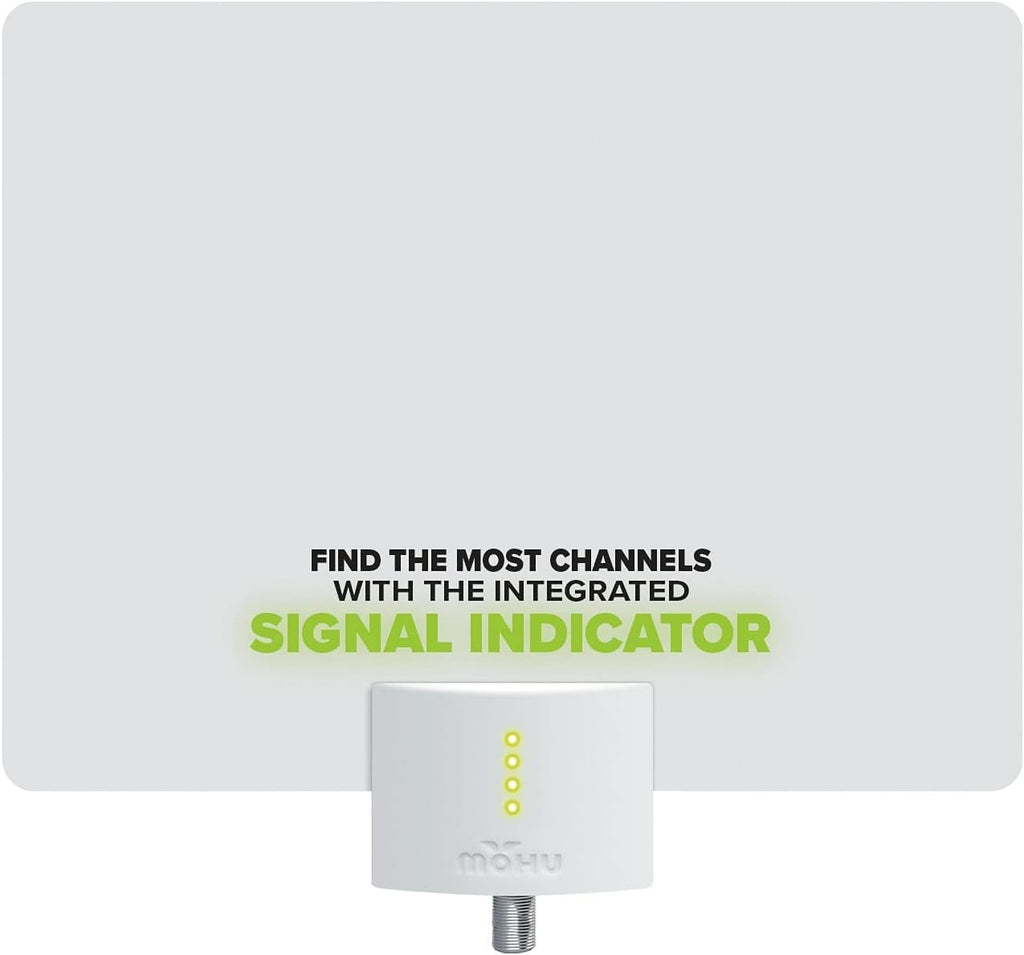 Indoor HDTV Antenna, 60-Mile Range, Multi-Directional, Paper-Thin, 16 ft. Coaxial Cable, 4K-Ready J372396