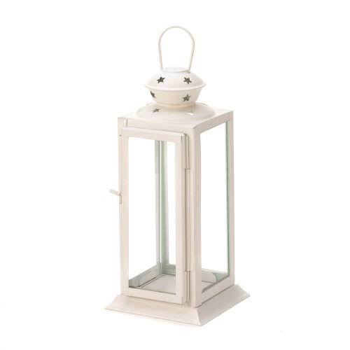 White Candle Lantern B42932