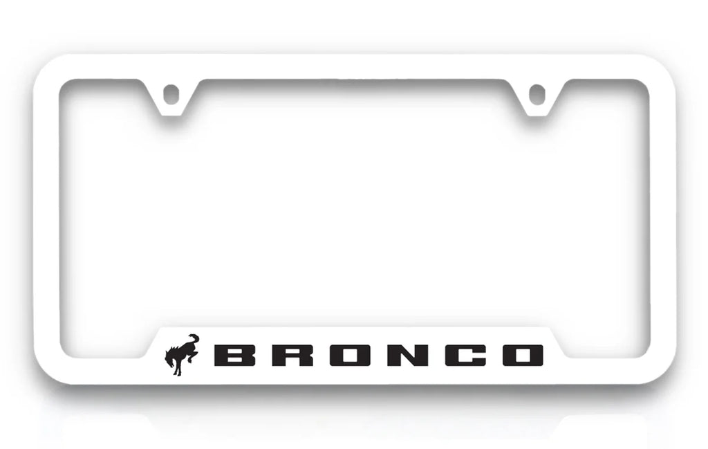 White Plastic License Plate Frame P30011