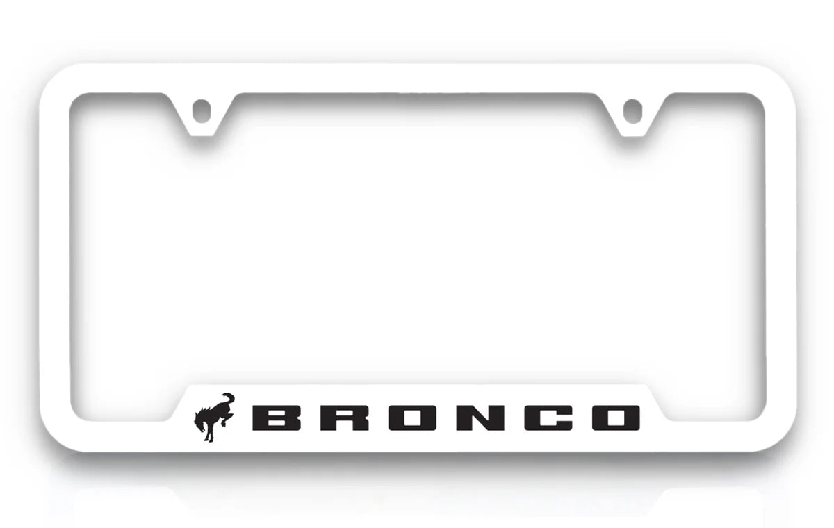 White Plastic License Plate Frame P30011