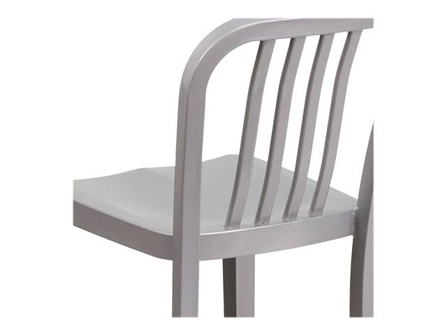 2 Pack Silver Metal Counter Height Stool I873