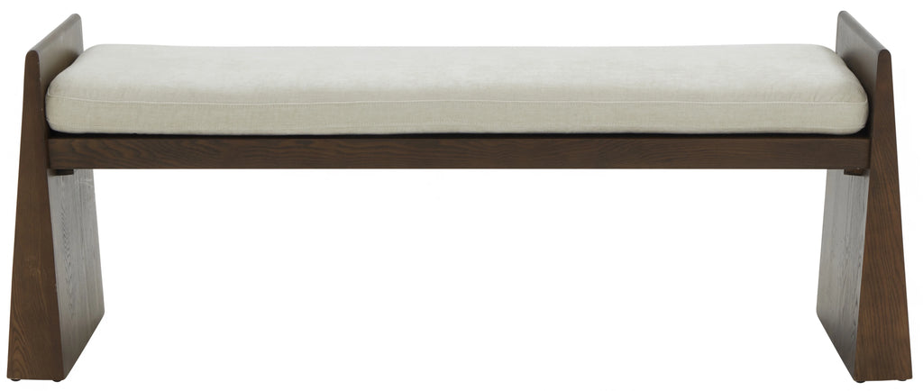 Solid Velvet Modern Bench with Wood Frame F3263