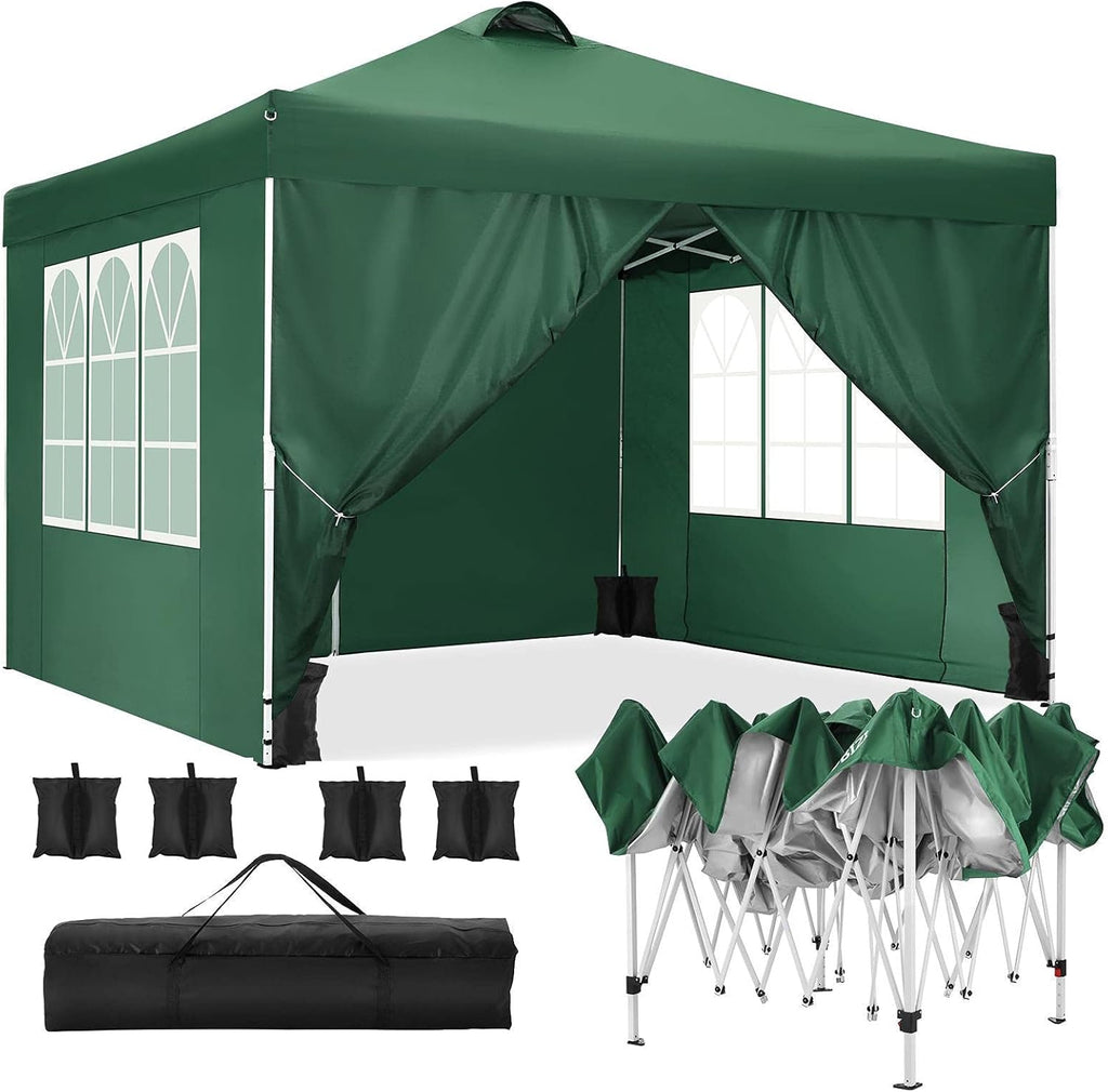 10x10 Pop-up Canopy Tent with 4 Sidewalls F40555
