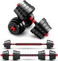 66LB 2 in 1 Adjustable Dumbbell Set with Connecting Rod X421