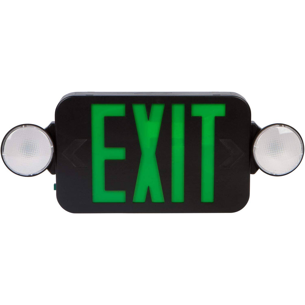 Micro Combo LED Exit Emergency Light Black Housing O1535