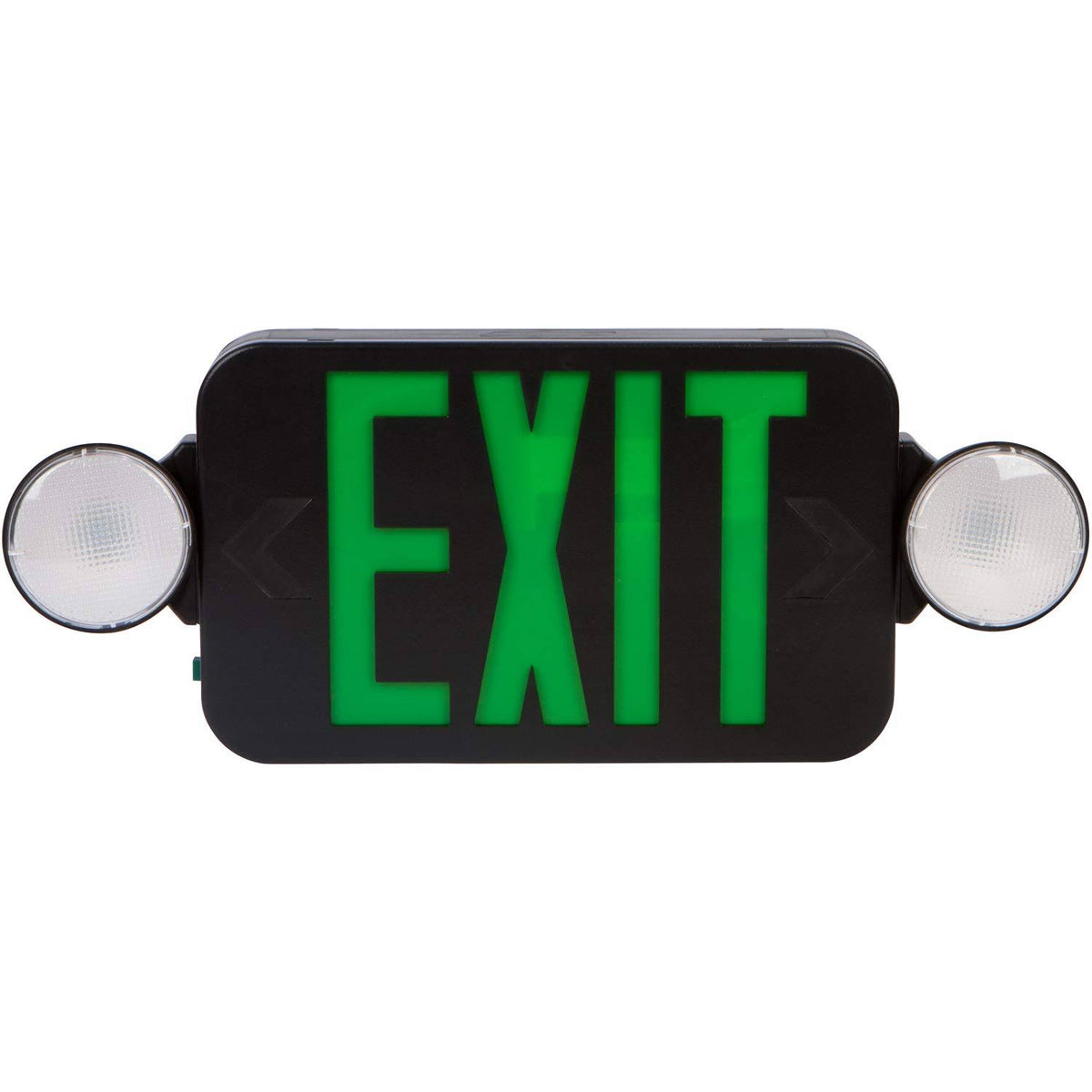 Micro Combo LED Exit Emergency Light Black Housing O1535