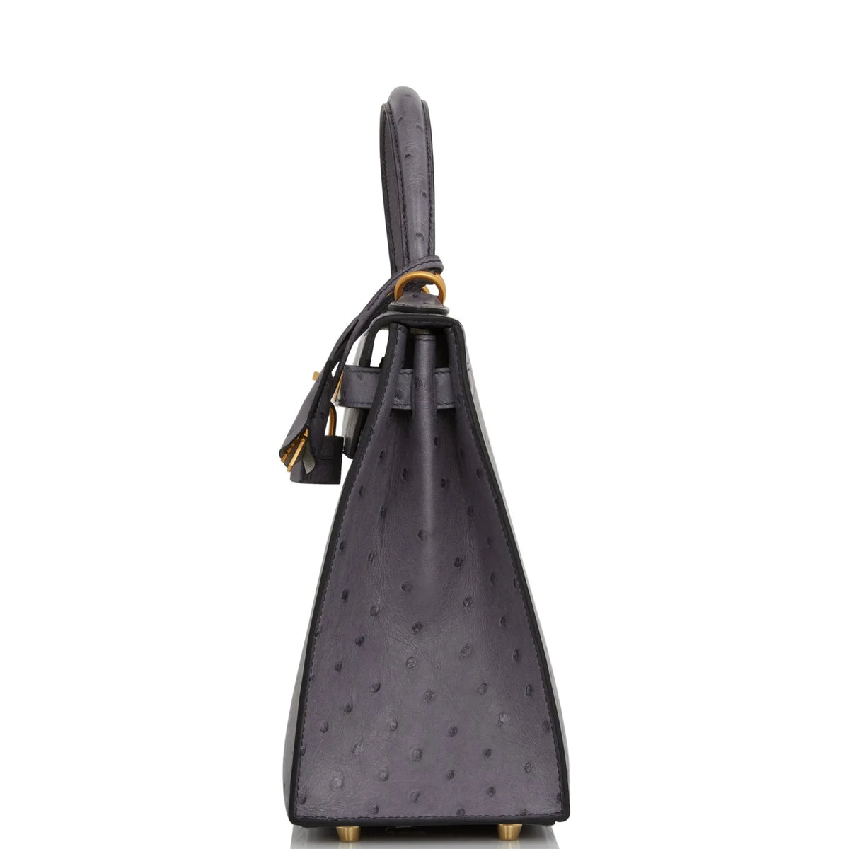 Gris Agate and Gris Perle Ostrich Bag R815