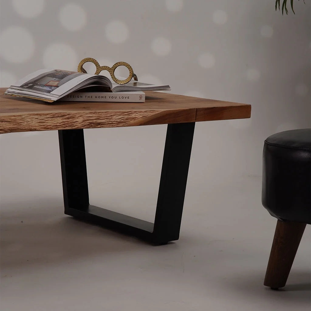 Acacia Wood & Iron Coffee Table X528778