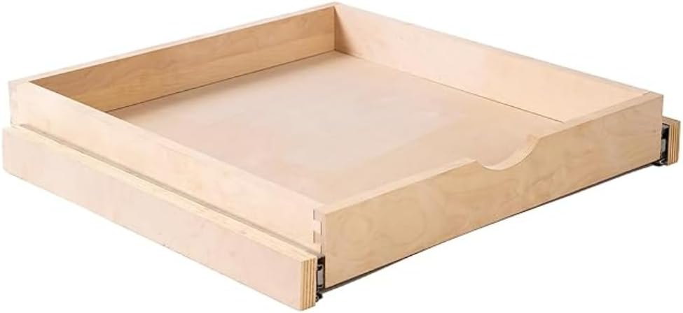 21W x 4H inch White Roll Out Tray with Soft Close U160366