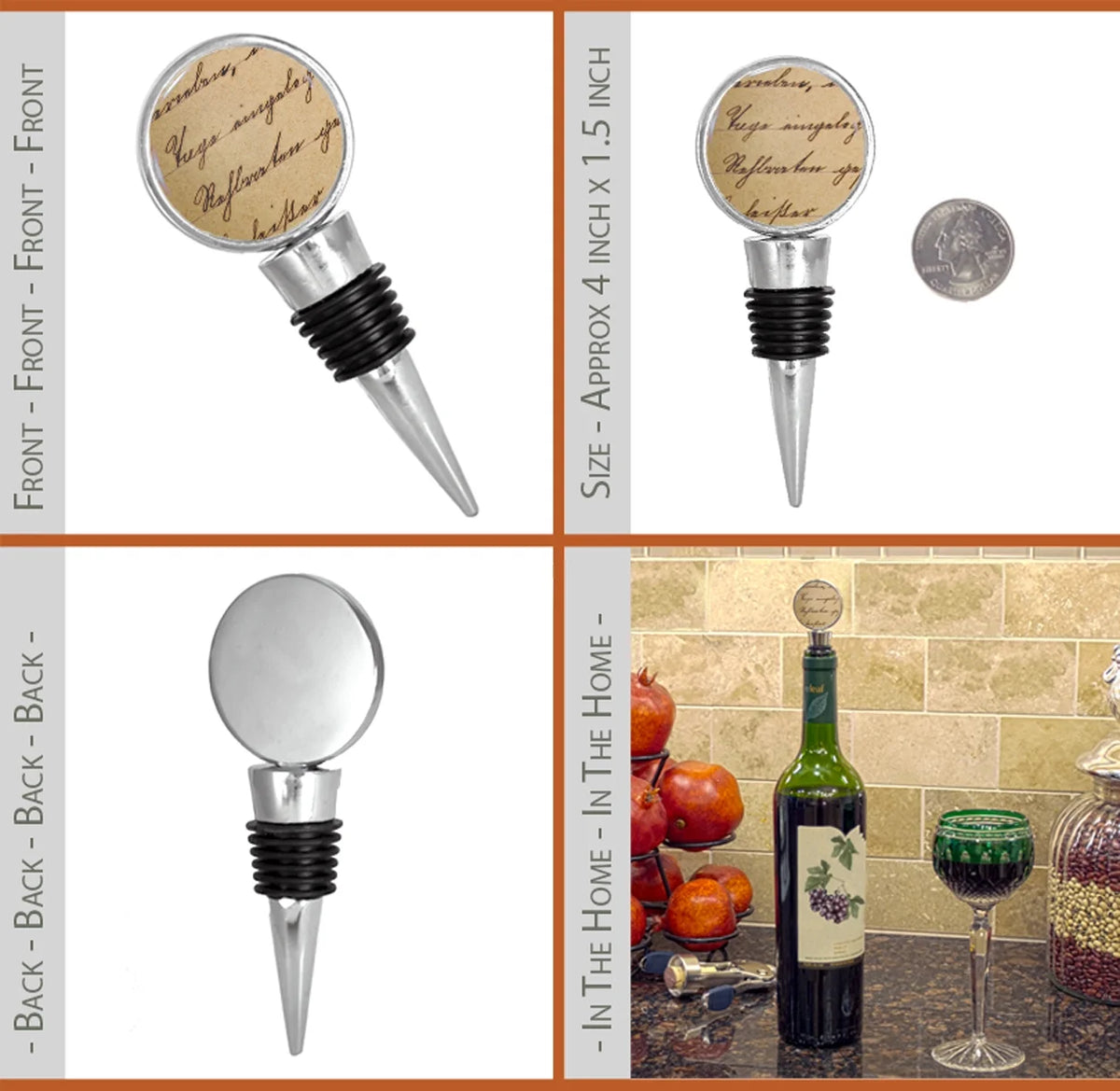Antique Script Wine Stopper A236284