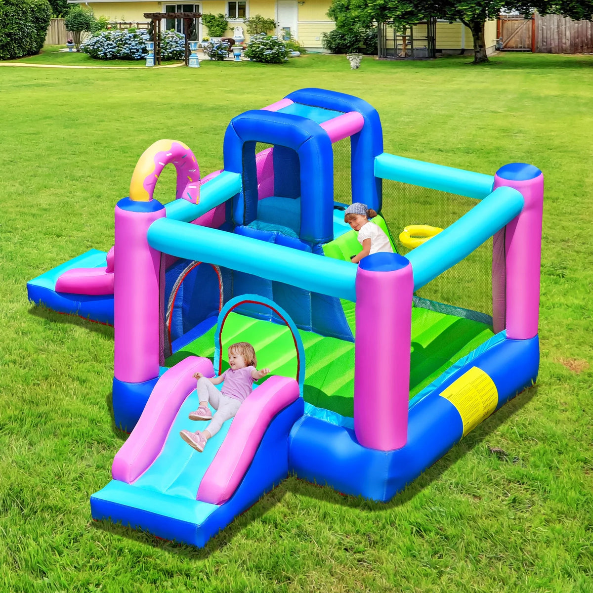 Inflatable Bounce Castle with Dual Slides J5446